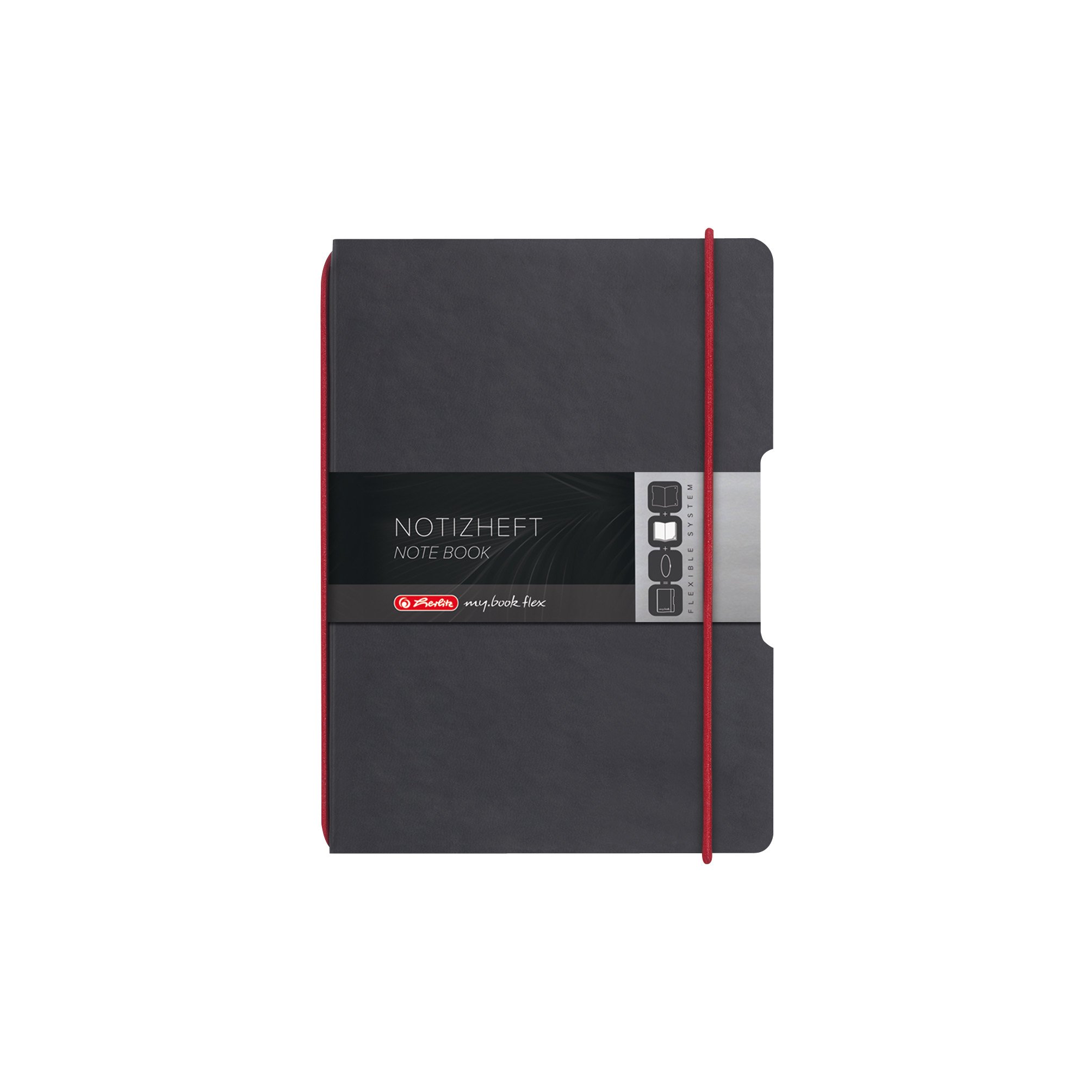 Herlitz A6 My Book Flex Leather Like Cover Notebook - Red