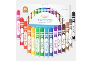 Shuttle Art Dot Markers, 15 Colors Washable Dot Markers for Toddlers,Bingo Daubers Supplies for Kids Preschool Children, Non Toxic Water-Based Bingo Daubers
