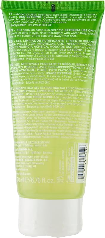 Acnestil Gel Detergente, Purificante e Riequilibrante per Pelli Miste, Grasse e con Tendenza Acneica, Confezione 200ml