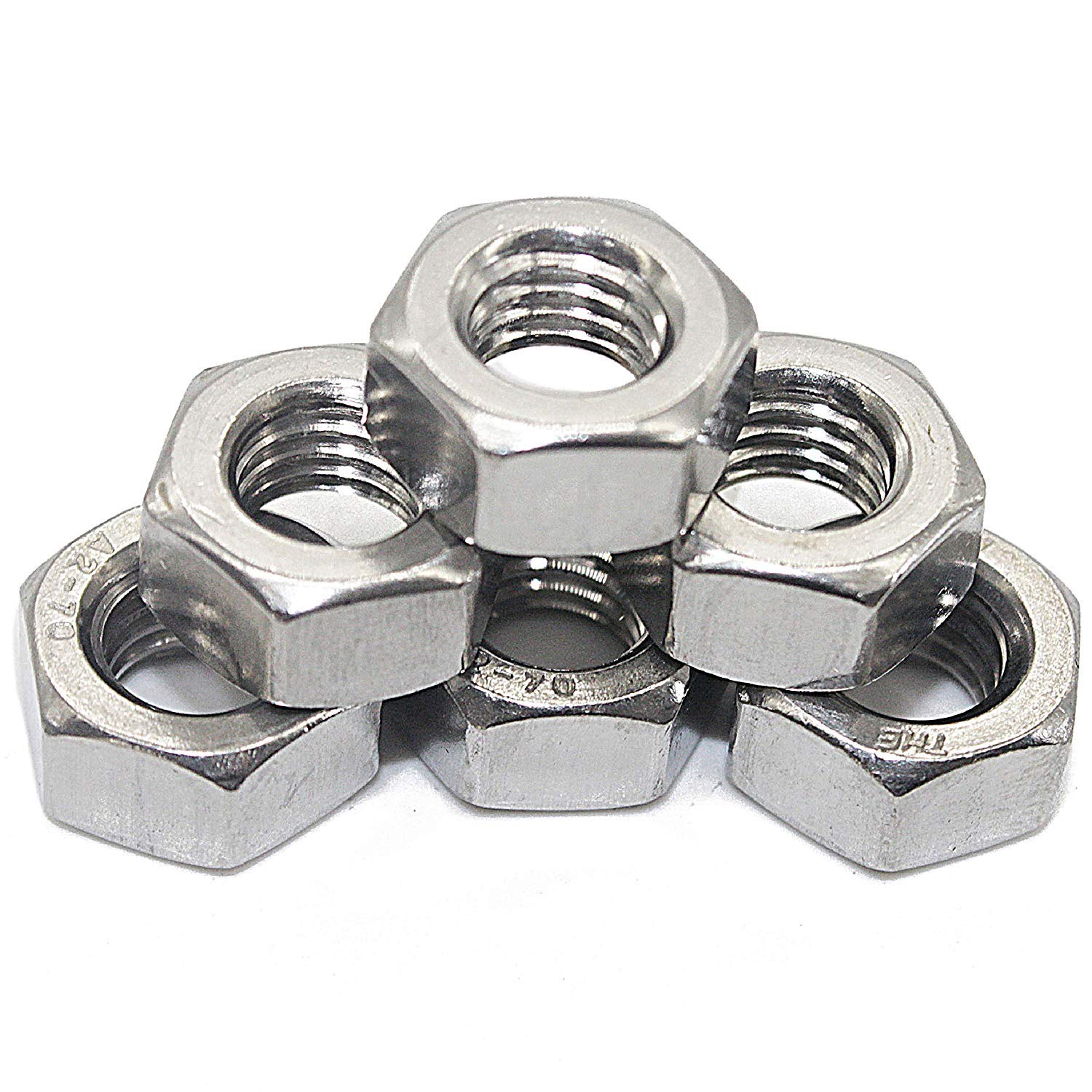 M2M2.5M3M4M5M6M8M10M12M14- V2A Hex Nuts DIN 934 / DIN-EN-ISO 4032 Stainless Steel A2-70