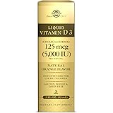 Solgar Liquid Vitamin D3 125 mcg (5,000 IU), 2 fl oz - Delicious, Natural Orange Flavor - Helps Maintain Healthy Bones & Teet