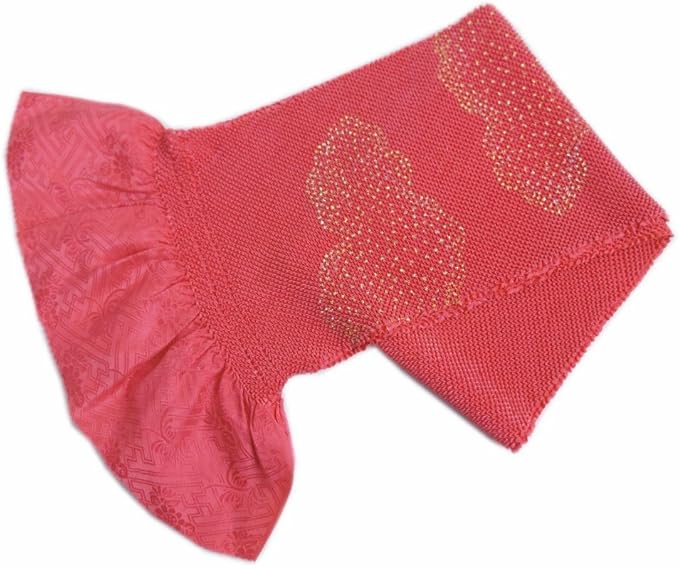 Amazon 正絹総絞り帯揚げ帯上げ金ラメ雲柄入りローズピンク色 振袖用成人式に 着付け用品 通販