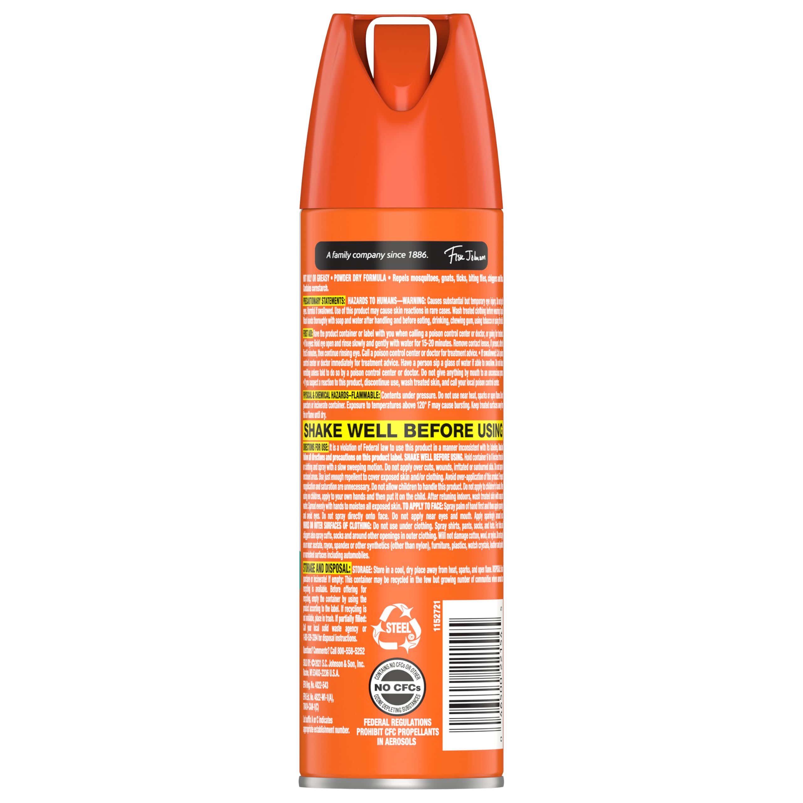 OFF! FamilyCare Insect & Mosquito Repellent Aerosol, Smooth and Dry Formula Bug Spray, Provides up to 6 Hours of Protection, 4 oz