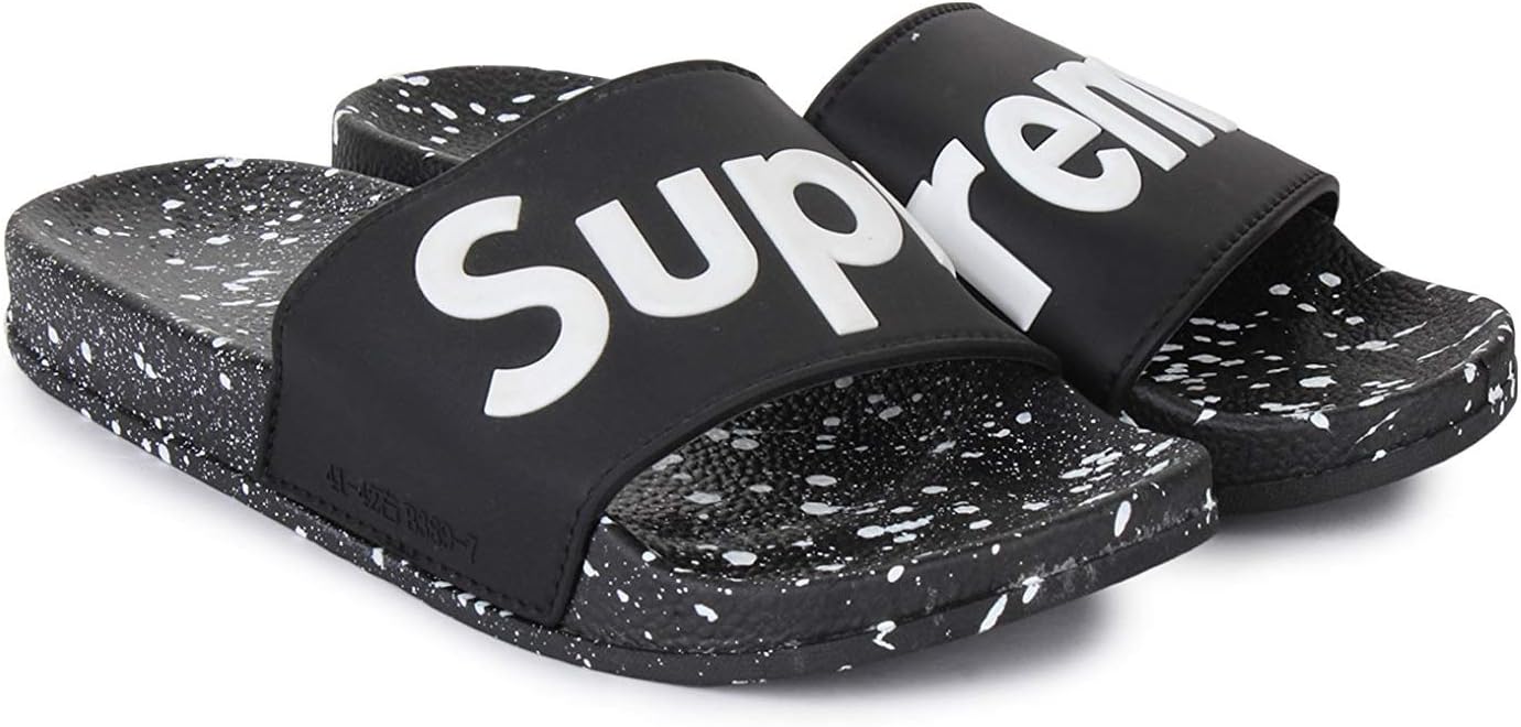 Warlock Black Supreme Comfortable Mens Casual Slippers |Mens Flipflop |Mens Casual Slippers | Light Weight |Boys