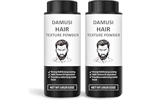 DAMUSI Hair Texture Styling Powder for Men & Women - Hair Texturizing Volume Powder with Matte Finish, Strong Hold, Easy to Apply for All Hair Styles 0.52 Oz(Pack of 2)