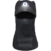Balaclava with Rechargeable LED Light - Water Resistant Unisex Thermal Full Face Ski Mask - Hands-Free - Protection from Cold, Rain, Snow
