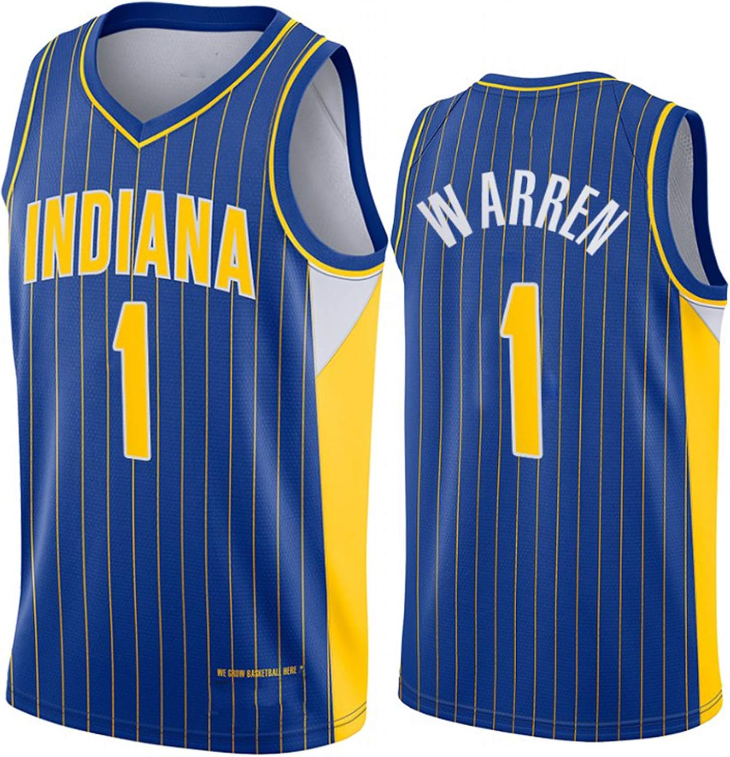 Warren Basketball Jersey para Hombres, Pacers Azules 1 2021 Jerseys