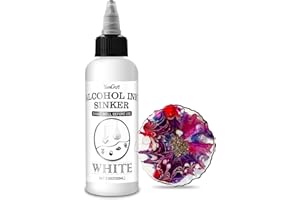 White Alcohol Ink for Epoxy Resin, 3.5oz Concentrated White Color Alcohol-Based Resin Inks for Resins Art, Tumblers, Petri, P