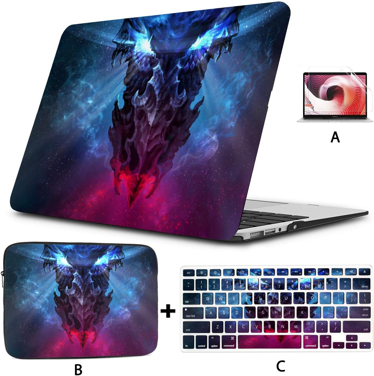 MacBook Cases A Huge Black Dragon in The Gothic Style Case