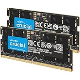 Crucial 32GB DDR5 RAM Kit (2x16GB), 5600MHz (or 5200MHz or 4800MHz) Laptop Memory 262-Pin SODIMM, Compatible with Intel Core 