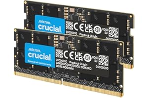 Crucial 32GB DDR5 RAM Kit (2x16GB), 5600MHz (or 5200MHz or 4800MHz) Laptop Memory 262-Pin SODIMM, Compatible with Intel Core 