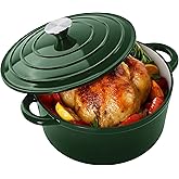 Kerilyn 6 Quart Enameled Cast Iron Dutch Oven for Sourdough Bread, Le Creuset with Dual Handles for Bread Baking, Heavy-Duty 