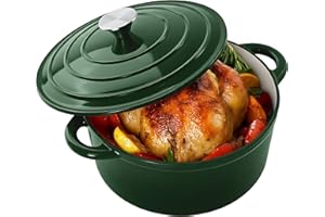 Kerilyn 6 Quart Enameled Cast Iron Dutch Oven for Sourdough Bread, Le Creuset with Dual Handles for Bread Baking, Heavy-Duty 