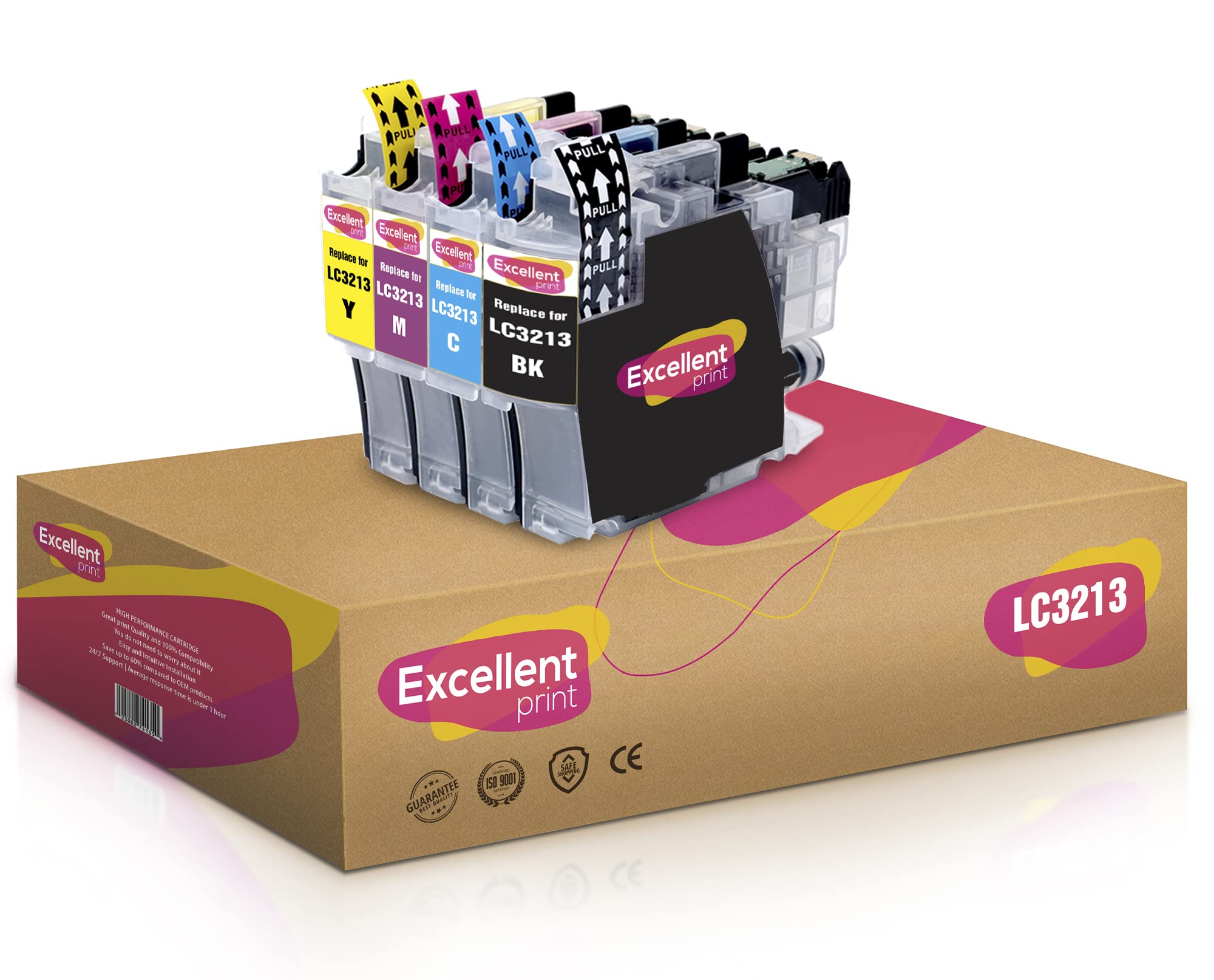 Excellent Print LC3213 LC3211 Compatible Ink Cartridges for Brother MFC-J491DW DCP-J572DW DCP-J774DW MFC-J895DW