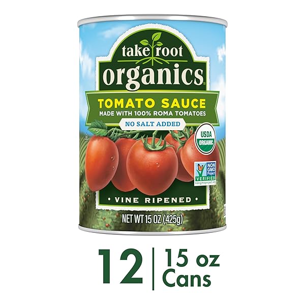 TAKE ROOT ORGANICS NO SALT ADDED CANNED ORGANIC TOMATO SAUCE, 15 OZ CAN
