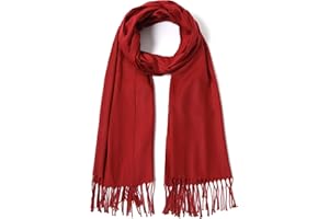 Cindy & Wendy Pashmina Shawls and Wraps Large Scarfs for Women Wedding Party Bridal Long Fashion Solid Shawl Wrap Fringes