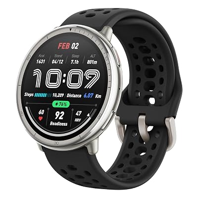 Amazfit Active 2 Sport Smart Watch Fitness Tracker for Android and iPhone, 44mm, 10 Day Battery, Water Resistant, GPS Maps, Sleep Monitor, 160+ Workout Modes, 400 Face Styles, Silicone Strap, Free App