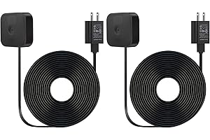Zeshbit 2Pack Weatherproof Outdoor Power Adapter for Blink Outdoor (3rd Gen) & Blink XT / XT2, with 30ft/9m Long and Thin Charging Cable (NOT for Blink Outdoor 4) - Black