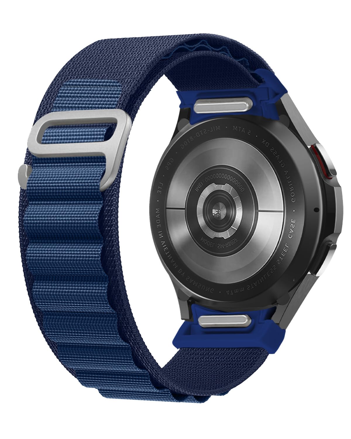 One Click Alpine Loop Bands Compatible with Samsung Galaxy Watch 7 Band/Galaxy Watch 6 4 5 FE Band 40mm 44mm/Watch 6 4 Classic 47mm 43mm 42mm 46mm/5 Pro 45mm, 20mm No Gap Nylon Sport Strap for Men