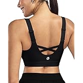 RUNNING GIRL Sports Bras for Women High Support, Adjustable Straps High Impact Sports Bras with Sewn in Pads Workout Bra