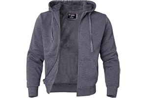 LeeHanTon Heavyweight Hoodies for Men Jackets Comfy Sherpa Lined Zip Up Hoodie Coats with Pockets Outerwear