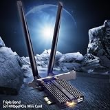 Zunate PCIe WiFi Card AX210 Triple Band Bluetooth 5.2 Dual Antenna Desktop PC view 2