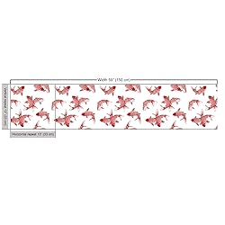 Lunarable Asian Fabric by The Yard, Japanese Carp