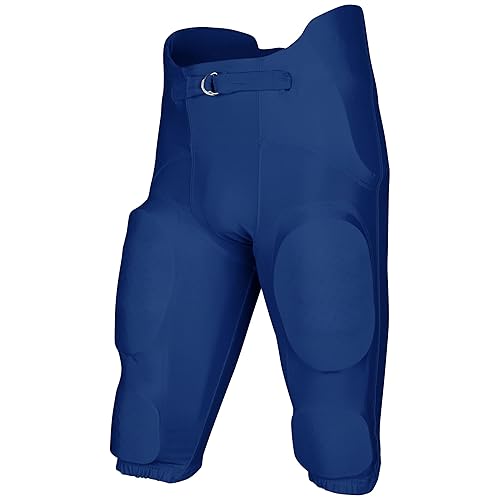 Champro Boys' Bootleg 2 Integrated Youth Football Pants with Built-in Pads, Royal, Medium