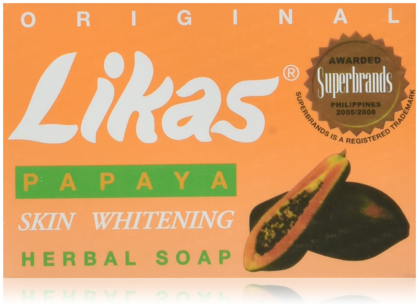 Likas Original Papaya Skin Whitening Herbal Soap By Trinidad Cosmetics Laboratory - 135 Grams