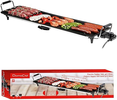 Teppanyaki Grill Electric Grill Table Grill Xxl For 10 People 1800 Watt 90 Cm Wide Non Stick Adjustable Thermostat Cool Touch Handles Amazon De Kuche Haushalt