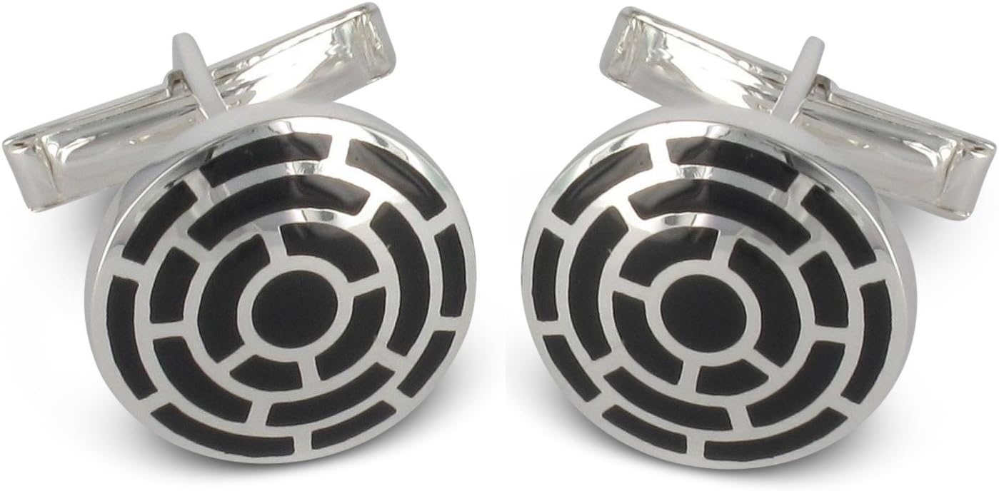 BROOKE Cufflinks Onyx Silver