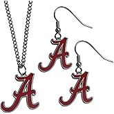 Siskiyou Sports NCAA unisex-adult Dangle Earrings and Chain Necklace Set