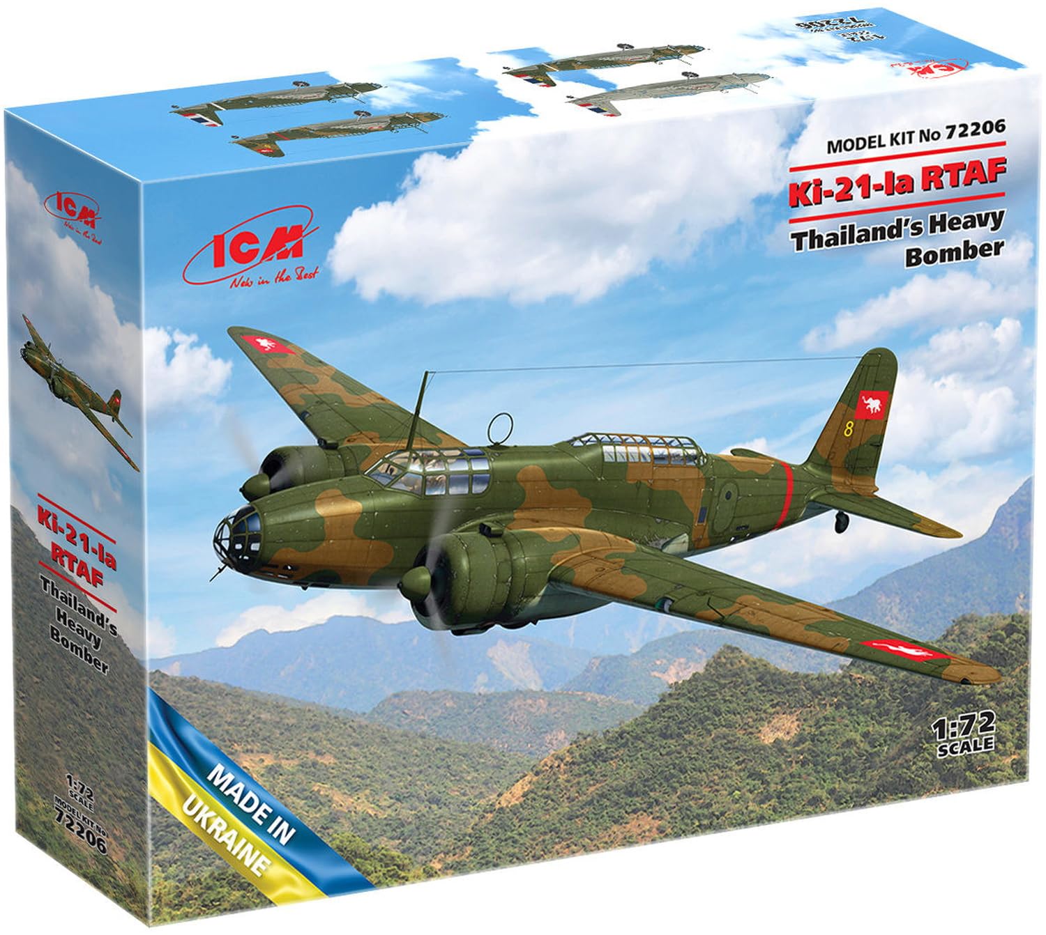 ICM 1:72 - Ki-21-Ia RTAF, Thailand Heavy Bomber Model Kit, ICM72206
