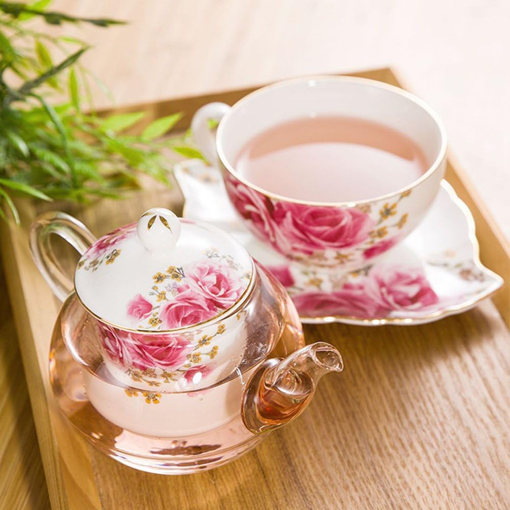 Amazon Nature Park 急須セット ティーポット コーヒーカップ ティーセット 紅茶ティーポット ソーサー 大きなバラ 北欧 おしゃれ ティーフォーワン 360ml Np Qxt003 ティーポット オンライン通販