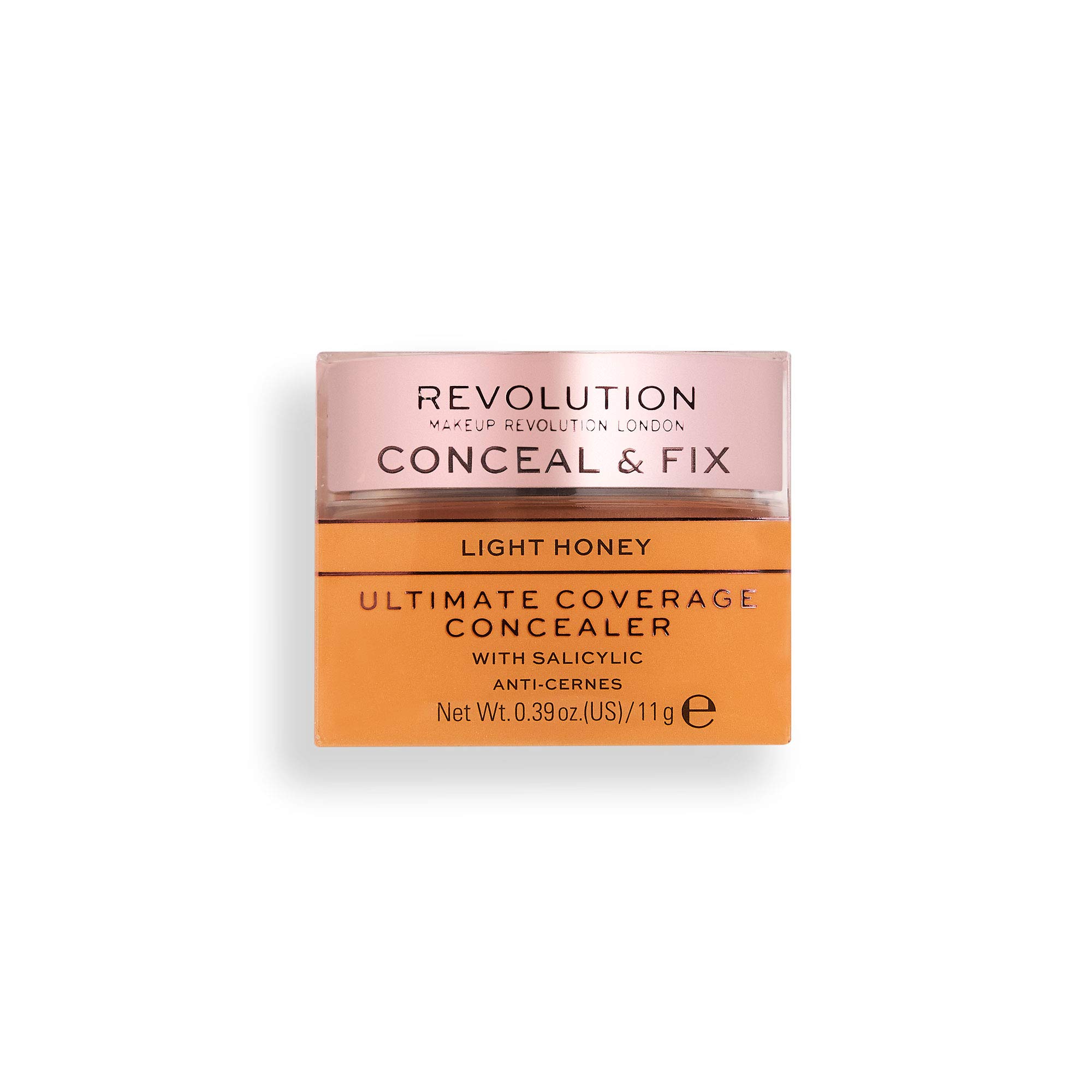 Makeup Revolution, Conceal & Fix, Ultimate Coverage, Concealer, Light Honey, 11g