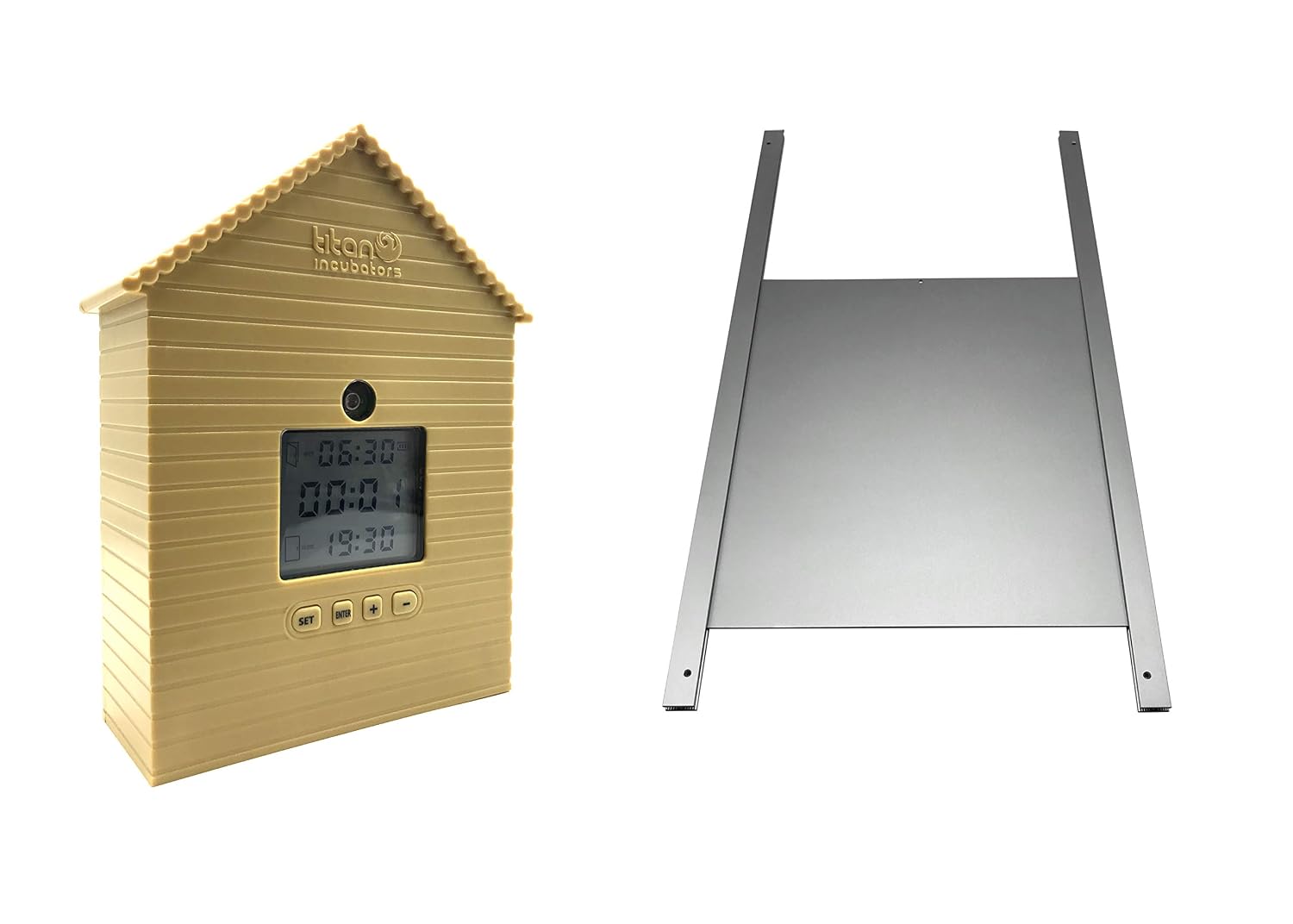 Automatic Chicken Coop House Door Opener With Light Sensor Timer Plus Metal Door