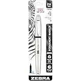 Zebra Pen PM-701 Permanent Marker, Stainless Steel Barrel, Fine Bullet Tip, Black Ink, Refillable, 1-Pack