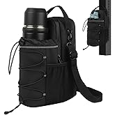 Magnetic Gym Bag & Water Bottle Holder for Men & Women | Fits 20oz to 64oz Bottles | Crossbody Sling with 4 Strong Magnets | Waterproof 900D Fabric with Phone & Key Pockets for Fitness, Gym & Sports