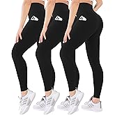 Blisset 3 Pack High Waisted Leggings for Women with Pockets Soft Active Tummy Control Pants for Yoga Running & Daily Wear