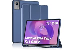ProCase for Lenovo Idea Tab 11" 2025/ Tab K11 Gen 2 Case, Slim Case with Pen Holder, Trifold Folio Cover with Soft TPU Back f
