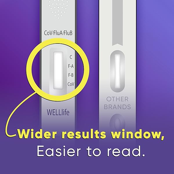 WELLLIFE COVID-19/INFLUENZA A&B HOME TEST, 2 TESTS FLU TESTS FOR HOME COVID FLU COMBO TESTING KIT FDA AUTHORIZED NON-INVASIVE SWAB TEST
