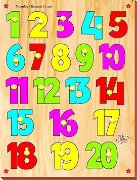 Kinder Creative KCN 01 Number Board with Knobs, Multi Colour