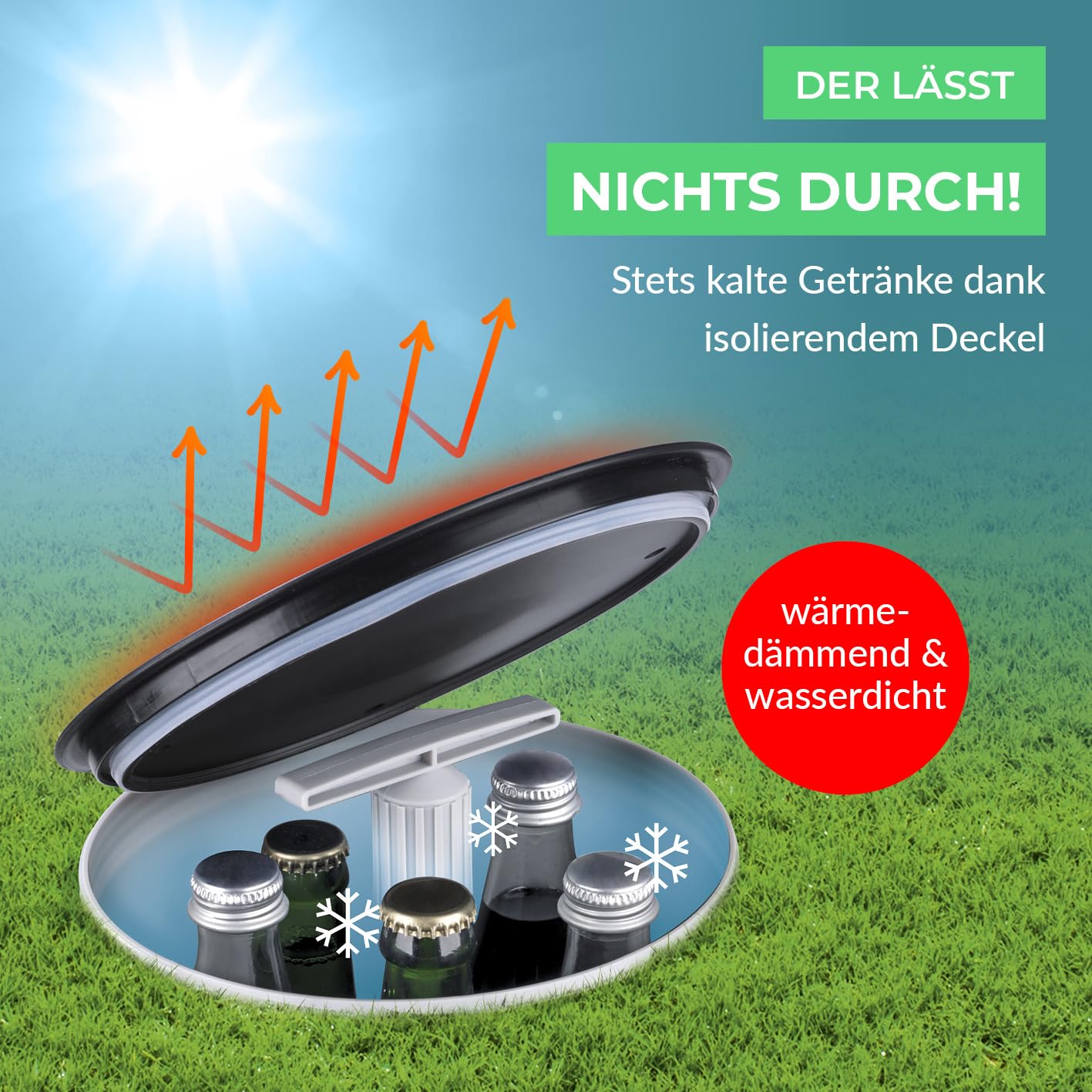 EASYmaxx Flaschenkühler Outdoor | Erdloch- Bierkühler, Camping Kühlschrank, Flaschenkühlschrank | bis zu 15 Flaschen | Highlight im Garten, Outdoorküche und Terrasse 6