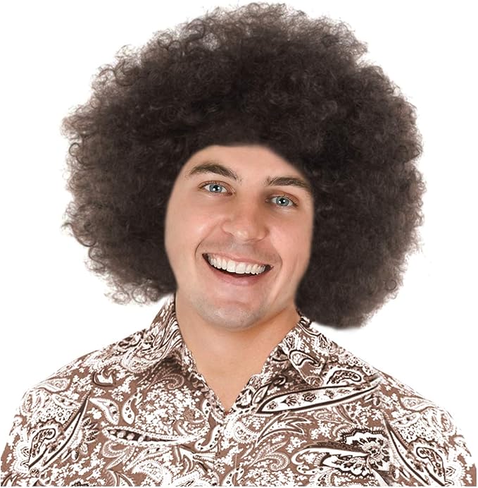 Costume Adventure Black Afro Wig Disco Afro Wig Men's Afro Wigs 70's
