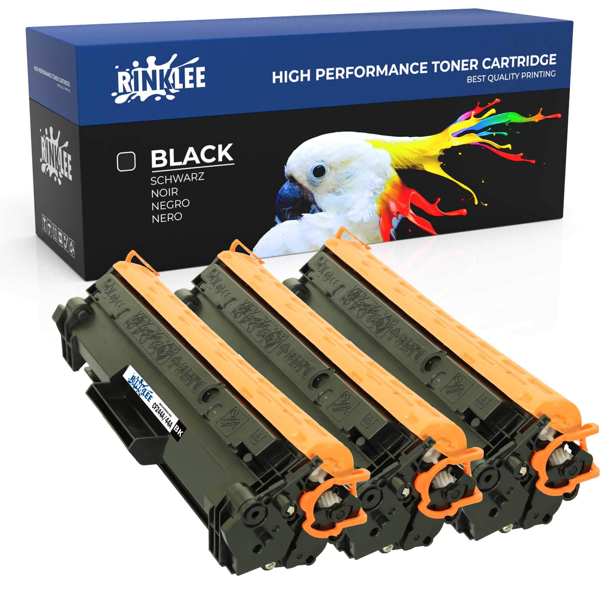 RINKLEE CF244A 44A Toner Cartridge Compatible with HP LaserJet Pro M15a M15w M16a M16w MFP M28a M28w M29a M29w | High Yield 1000 Pages | Black, 3-Pack