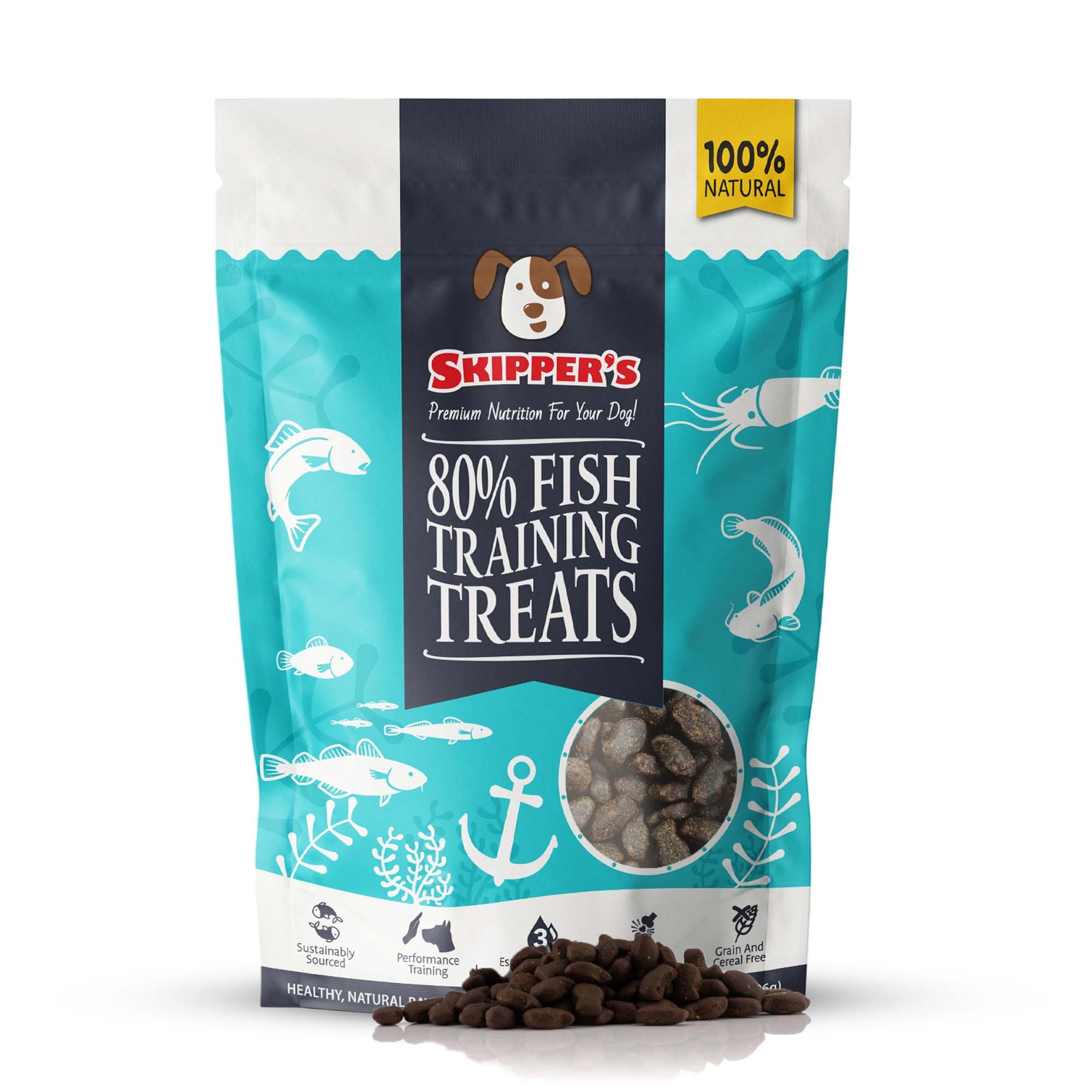 SKIPPER'S Training Treats for Dog Chews and Puppy Training Treats 500g - Source of Omega 3, Grain Free, Good for Digestion 100% Natural Ingredients No Additives