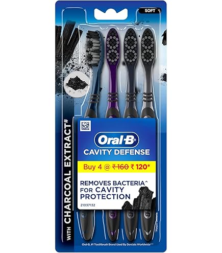 Amazon.com: Oral B Cavity Defense 123 Soft Black Toothbrush (Pack