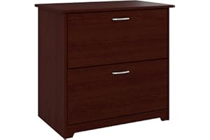 BUSH HOME Bush Furniture Cabot 2 Drawer Lateral File Cabinet in Harvest Cherry, Home Office Chest for Letter, Legal, and A4-size Document Storage