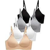 SALIA GIRL Soft Padded Bras for Girls & Teens 12-14, No Wires Cotton Developed Training Bras