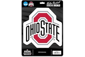 OPEN ROAD BRANDS Ohio State University Logo Adhesive Vinyl Decal - Fun Buckeyes Sticker for Car, Laptop or Water Bottle